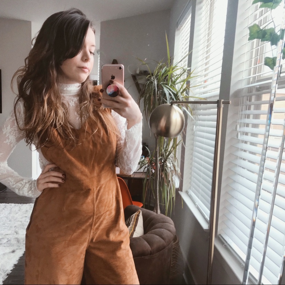 Suede Jumpsuit